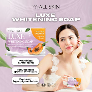 All Skin Luxe Whitening Soap 100g (Kojic Acid + Papaya Face and Body Soap Whitening)