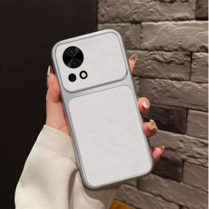 Business Lychee Leather Case for Huawei Nova 13 12 Pure Color Shockproof Camera Protection Cover