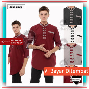 Baju Koko Kurta Shanghai Pakistan Pria Dewasa Laki Laki Model Terbaru Modern Lengan 3/4