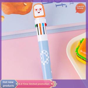 Graceful Cartoon Capybara 10-Color Ballpoint Pen Cute 0.5mm Colorful Ink Gel Pen School Office Supplies Stationery Multicolored Pen