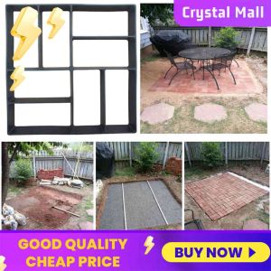 DIY Bricks Garden Pavement Mold Walk Concrete Mould Molds Floor Road Stepping Driveway Pathway Make