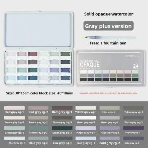 24-color Opaque Semi-dry Solid Watercolor Paints Suitable DIY Painting Graffiti Coloring Portable Outdoor Watercolor Paints