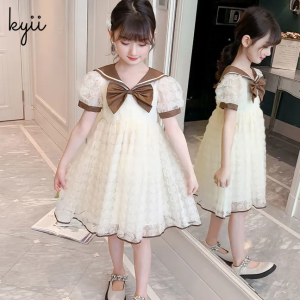 KYII Girls dress Korean short sleeve Dress ky22154