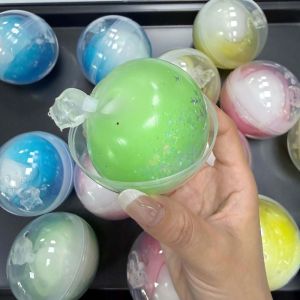 SHEBE668 Sensory Fidget Crunch Squishy Crunch Sound Round Wax Coating Squishy Creative Pinch Crispy Squeeze Toy Kids Adults