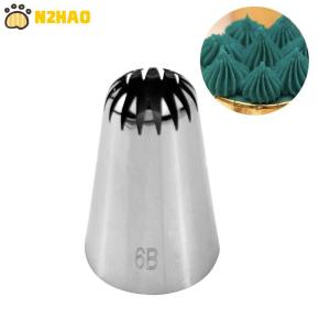 【N2HAO】 Large Piping Tips Set for Cake Decorating 5 Pieces Stainless Steel Icing Nozzles for Pastry Dessert DIY Baking