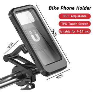 BenMaxx Universal Bike Phone Holder Waterproof Cell Phone Holder Motorcycle  Touch Screen Motorcycle Bike Phone Mount For Motorcycle Adjustable Bike handlebar TPU Touch Screen