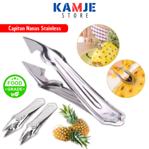 KAMJE Pisau Alat Capit Capitan Penjepit Pencabut Pengupas Mata Nanas Stainless Steel Anti Karat