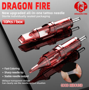 DRAGONFIRE Tattoo Cartridges Needle Tattoo Machine Accessories 10Pcs / Box #10 Standard Assorted DisposableTattoo Needle Cartridge 0.3mm Tattoo Cartridges Disposable For Tattoo Artist
