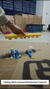 2025 Upgrade Reflex Challenge Game Catching Sticks Game 3 Adjustable Speed Drop Stick Game Hand Eye Coordination Training Reaction Training Toy for Kids and Adults (Blue with Remote Control)