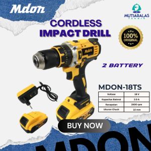MDON 18TS CORDLES LITHIUM ION MDON-18TS MESIN BOR IMPACK 10MM mesin bor kayu mesin bor tembok mesin bor besi redbo edon makita