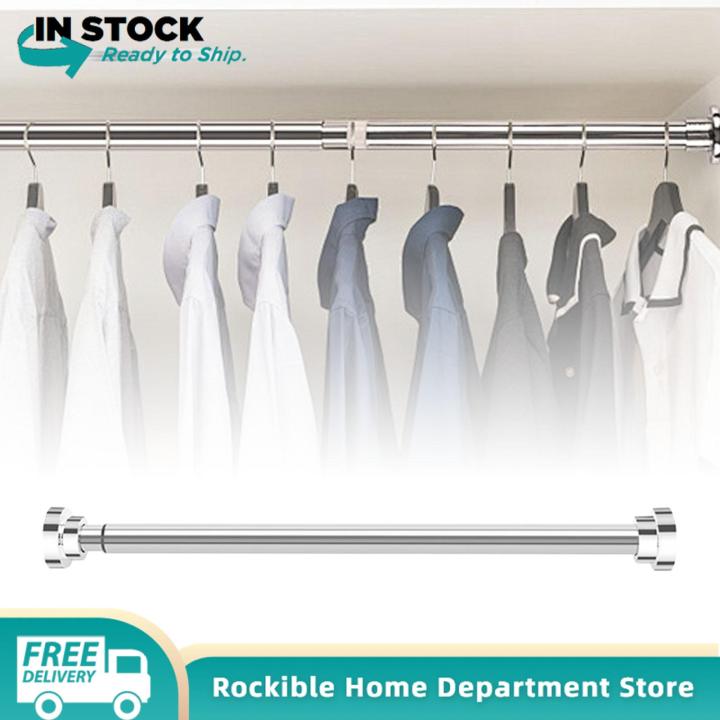 rockible Telescopic Clothing Rod Adjustable Clothes Rod No Drill