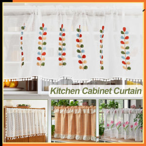 60*150cm Kitchen Cabinet Curtain Langsir Kabinet Dapur Sheer Curtain Window Valance Curtain