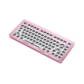 Akko ACR75 RGB Custom Mechanical Keyboard Hot-Swappable DIY Kit Socket Gasket Mount With 81-Key Layout Acrylic Case (Pink). 