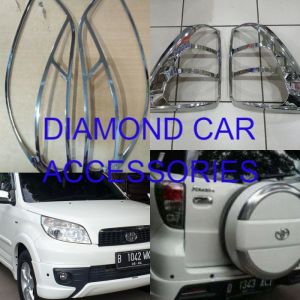Paket garnish lampu chrome Rush/Terios new 2013-2014.