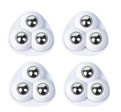 Bộ 4 Bánh Xe di chuyển đồ xoay 360° gồm 3 Bi thép không gỉ Di chuyển mọi đồ vật trơn tru êm ái không gây tiếng ồn