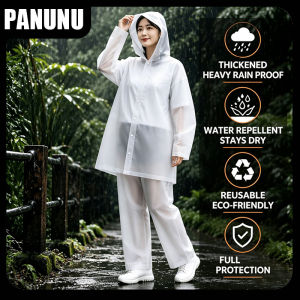Adult Raincoat Set Jacket Pants Split Waterproof Lightweight Eva For Motorcycle Cycling Travel