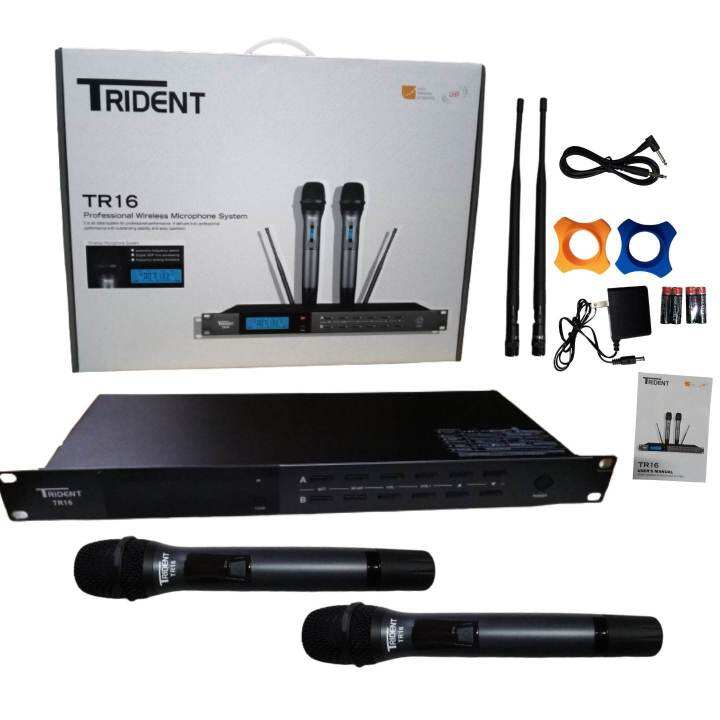 Trident TR 16 UHF 7dual wireless microphone Smart Sensing