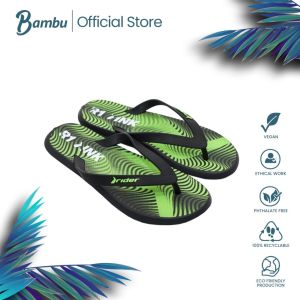 R1 Ink Ad Black Green Mens Slippers