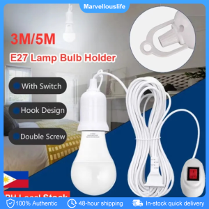LED Pendant Light Head Bulb Socket E27 Lamp Holder Extension Pendant Light Power Cord with ON/OFF Switch