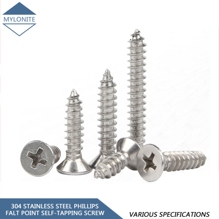 304 Stainless Steel M4 M4 2 M5 M6 M8 Phillips Countersunk Head Tapping