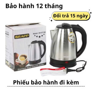 Ấm siêu tốc inox SRAPP SH-ST186ấm đun nước siêu tốcinox ấm điện siêu tốcấm đun nước nóngbình siêu tốcấm điện inoxấm nước siêu tốc có bảo hànhấm đun nước siêu tốc inox 1.8lbình đun siêu tốc inox