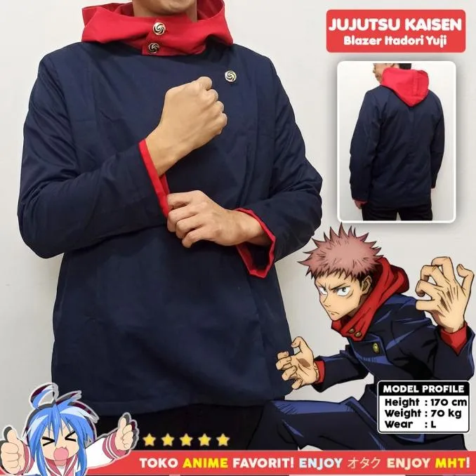 BLAZER JAKET ANIME GAKURAN JUJUTSU KAISEN ITADORI YUJI SUKUNA