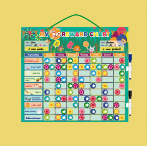 Kids Magnet Good Habits Self-Disciplined Reward Chart Toy Educational Chart Growth Record Board Usable on Wall Fridge