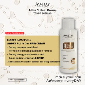 Paket murah 2buah awday all in one hair cream / awday hair cream / awday conditioner / conditioner awday / kondisioner awday / awday / tanpa bilas