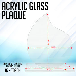 SaleZone - 6 Inches Clear Acrylic Plaque | 3mm Thick Minimal Display
