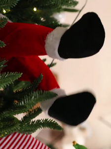 Santa Legs Jiggling Christmas Tree Hanging Decoration Ornament Shaking Feet For Christmas Party Decoration