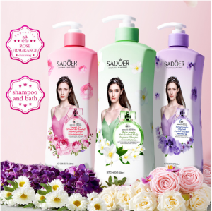 Sadoer Lavender Fresh Silky Fragrance Shower Gel 500ml Romantic Rose Oil Control Anti-Dandruff Fragrance Shampoo