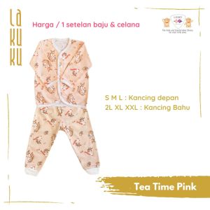 Lakuku - Setelan Libby Baby Baju Celana Panjang Kancing Depan Oblong S  sampai XXL