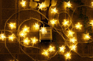 [SG Seller] Christmas Tree lighting Festive LED lighting star 5 point blinking starry night wedding room decor