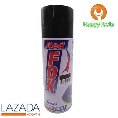 สีสเปรย์เรดฟ็อกซ์ RED FOX NO.4(212) FLAT BLACK (ดำด้าน)