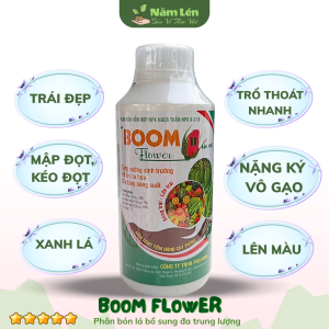 Hiệu BOOM Flower Lộc Trời-Chai 500ml Dạng Sữa-Phân Bón Lá- Phun Bổ Sung Đa Trung Vi Lượng-Xanh Cây Tốt Củ Nặng Ký Hoa Đẹp-Dễ Sử Dụng Và An Toàn