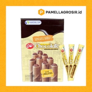 GO CHOCOLATE WAFER ROLL RASA COKLAT BOX ISI 24 PCS