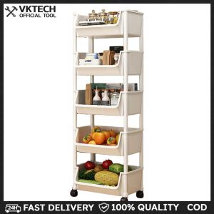 Kitchen Storage Trolley Mobile Storage Organizer with Wheel