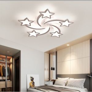 Đèn ốp trần mâm áp trần mica 3 chế độ sáng hình ngôi sao