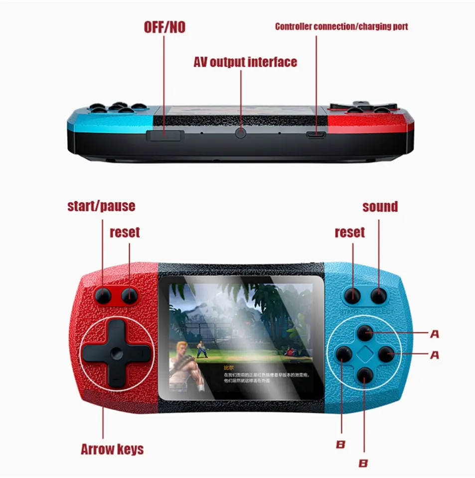 💗 Original 2 Controller Wireless Game Console Machine Classic Games For TV  Player Set PSP Gameboy