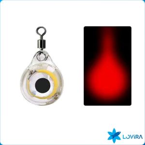 LoviRa Fishing Lure Trap Light LED Eye Shape Fish Bait Luminous Lure Lamp