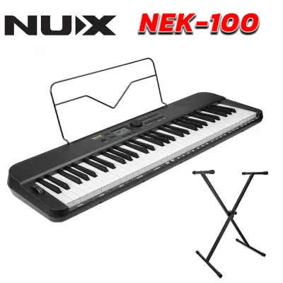 NUX NEK-100 (คู่มือภาษาไทย มีทัชชิ่ง 5ระดับ) เปียโนไฟฟ้า Digital Piano คีย์บอร์ดไฟฟ้า 61คีย์ คีย์บอร์ด 61คีย์ 61KEY PORTABLE KEYBOARD