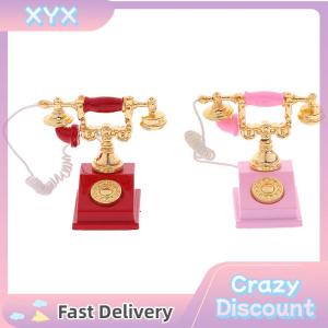 【BUY 1 TAKE 1】 1Pc 1:12 Dollhouse Miniature Phone Model Retro Rotary Telephone for Doll Decor