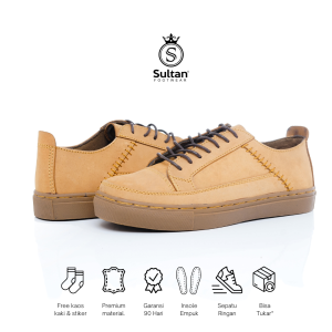 SULTAN STORE Sepatu Pria Kasual Kulit sapi Rajasa Series Sneakers santai formal hang out Terbaru
