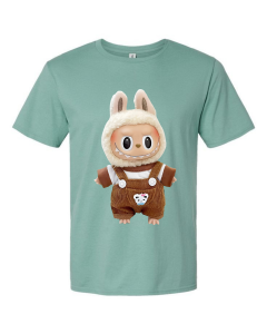 Kaos Pria Wanita Gambar 3D Premium Labubu Baju Coklat Katun 24s H0407 By Hans & Co