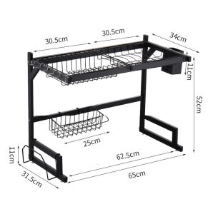 Stainless Steel Sink Dish Rack 65CM 85CM Kitchen Dish Drainer Rak Pinggan Mangkuk sink rack