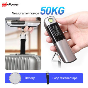 [In Stock] N-Power Portable Luggage Scale Electronic Scale 50kg LCD Display Household Mini Luggage Scale High-precision Travel Bags Spring Scale