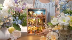 [ReadyStock][Valentine Gift] Tonecheer 3D Wooden Puzzle Story Frame Series Blossom Time TQ455