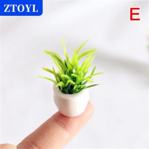 [COD]🔥🔥🔥ZTOYL 12 Style 1:12 Dollhouse Mini Plant Pot Eco-friendly Resin Home Decor Accessoires