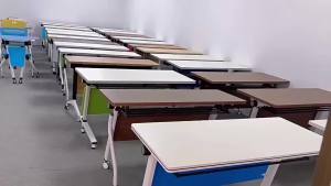 LZD  Extendable Conference Table Office Multi-Functional Folding Table Long Folding Dining Table Training Institution Splicing Training Table