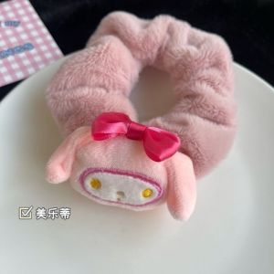 SANRIO Dây Cột Tóc Lông Nhung Hình Melody Hoạt Hình Dễ Thương Cho Bé Gái
